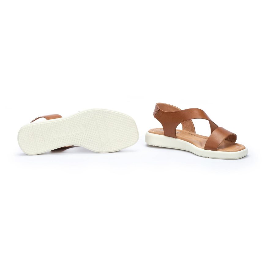 Women's Pikolinos CALELLA Flat Sandals Brown | NZ W0Q2987